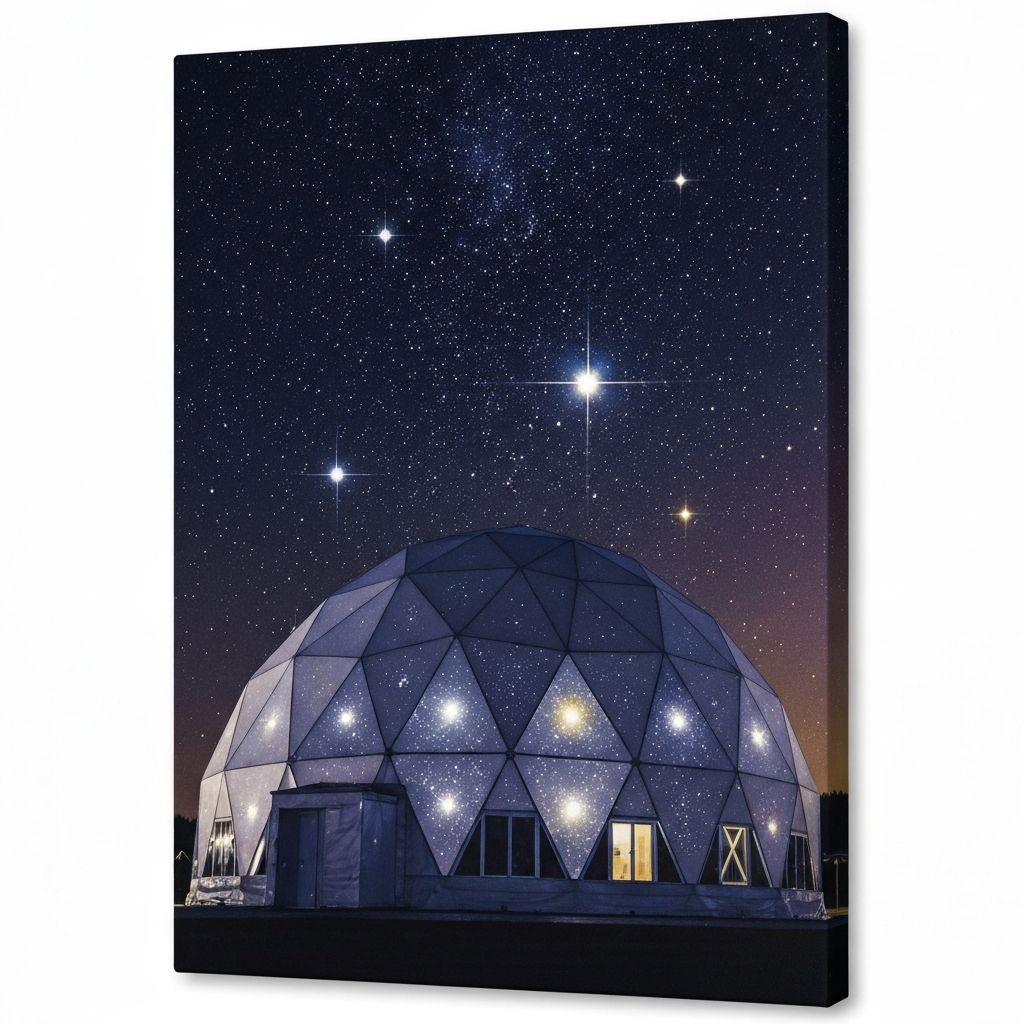 Tableau Toile 'Géode Nuit'